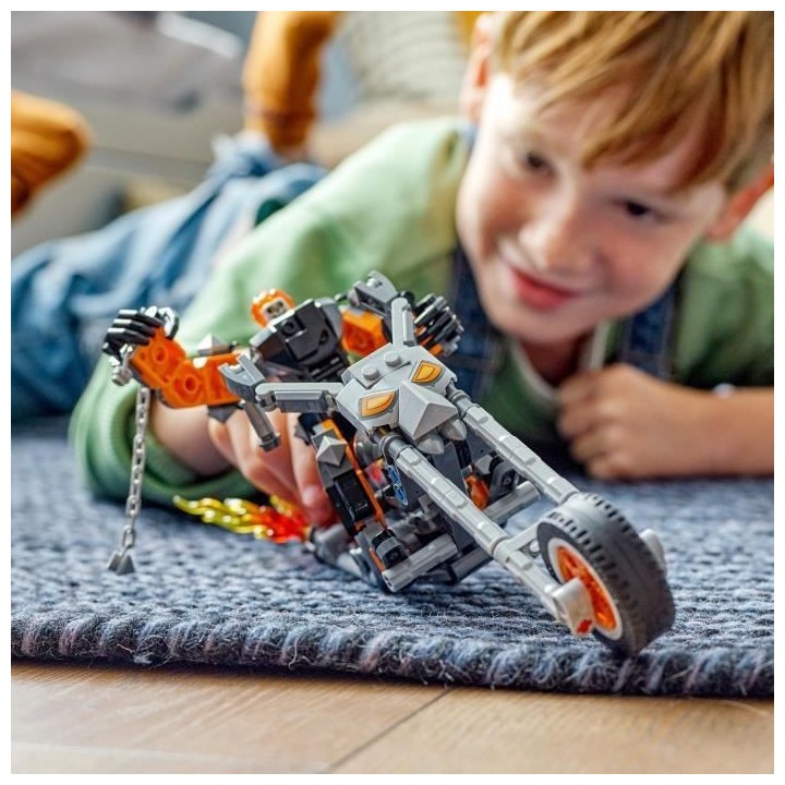 LEGO Marvel 76245 Le Robot et la Moto de Ghost Rider, Jouet avec Figur