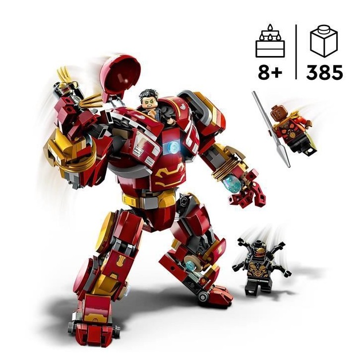 LEGO Marvel 76247 Hulkbuster : La Bataille du Wakanda, Jouet avec Figu