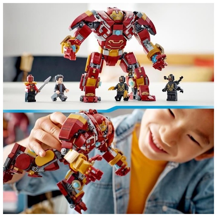 LEGO Marvel 76247 Hulkbuster : La Bataille du Wakanda, Jouet avec Figu