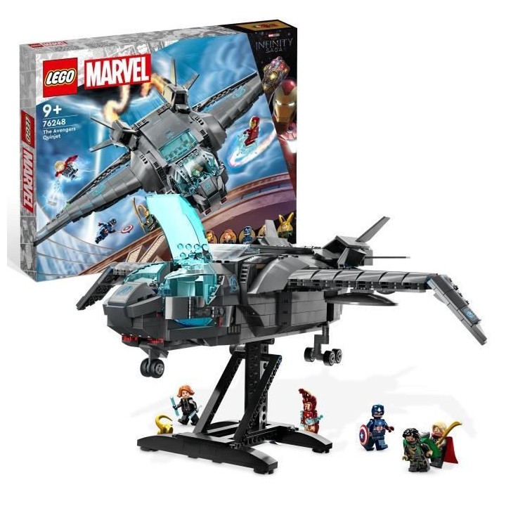 LEGO Marvel 76248 Le Quinjet des Avengers, Jouet de Vaisseau Spatial a