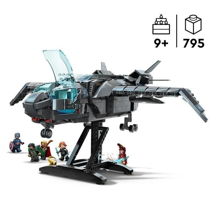 LEGO Marvel 76248 Le Quinjet des Avengers, Jouet de Vaisseau Spatial a