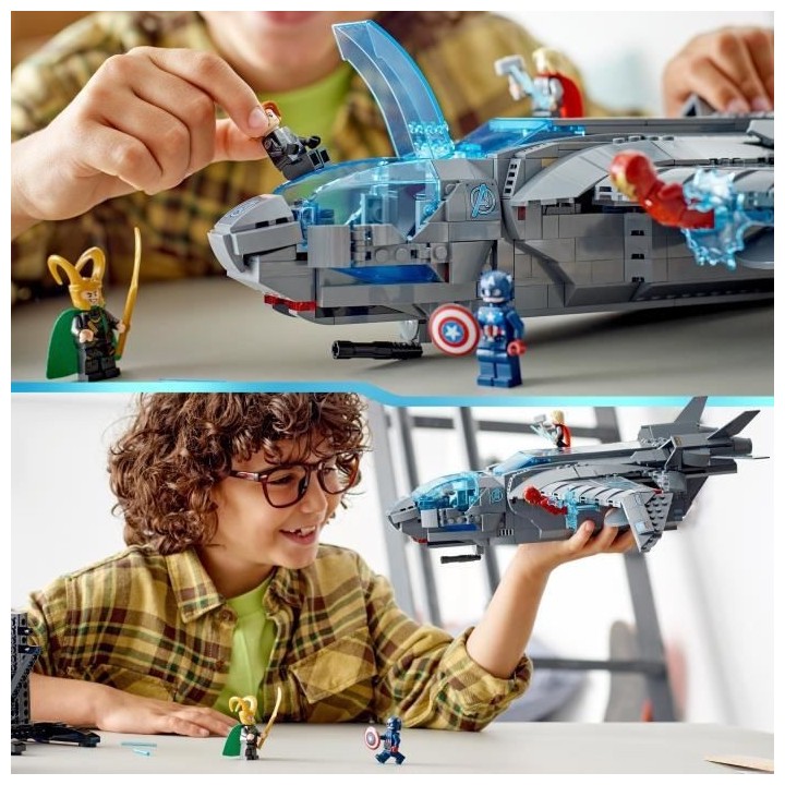 LEGO Marvel 76248 Le Quinjet des Avengers, Jouet de Vaisseau Spatial a