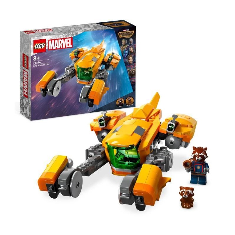 LEGO Marvel 76254 Le Vaisseau de Bébé Rocket, Jouet a Construire Les Gardiens de la Galaxie