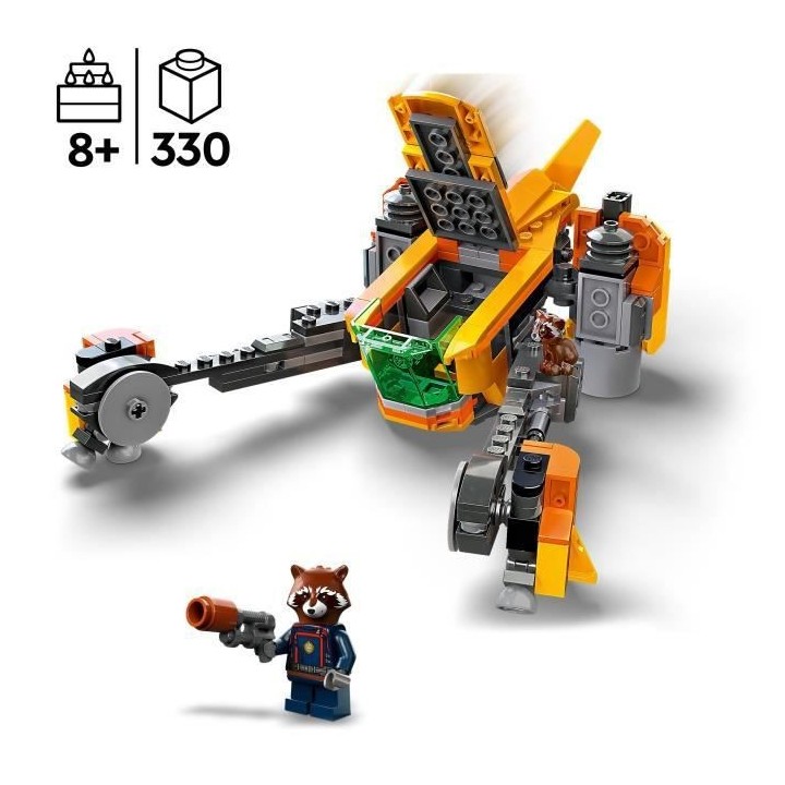 LEGO Marvel 76254 Le Vaisseau de Bébé Rocket, Jouet a Construire Les