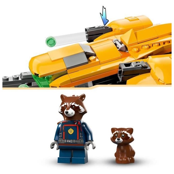 LEGO Marvel 76254 Le Vaisseau de Bébé Rocket, Jouet a Construire Les