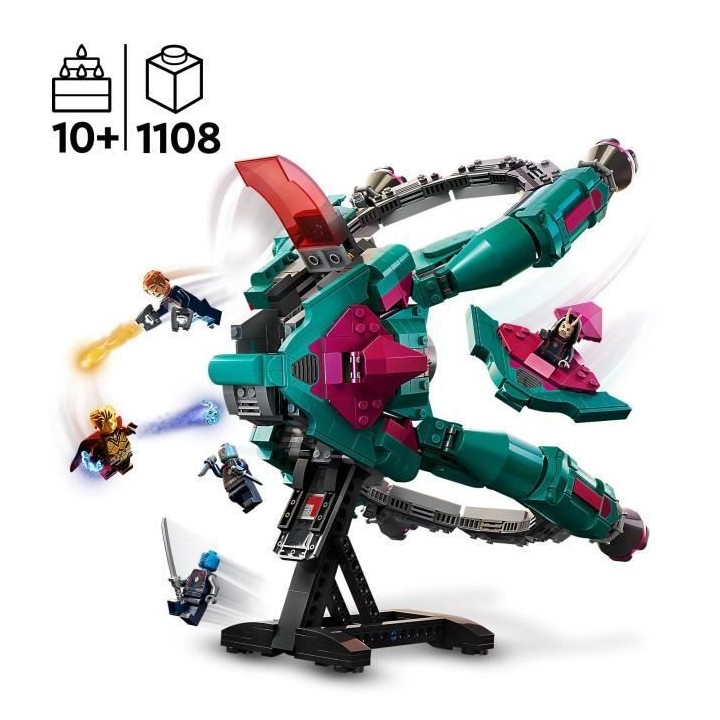 LEGO Marvel 76255 Le Nouveau Vaisseau des Gardiens Volume 3, Jouet Spa