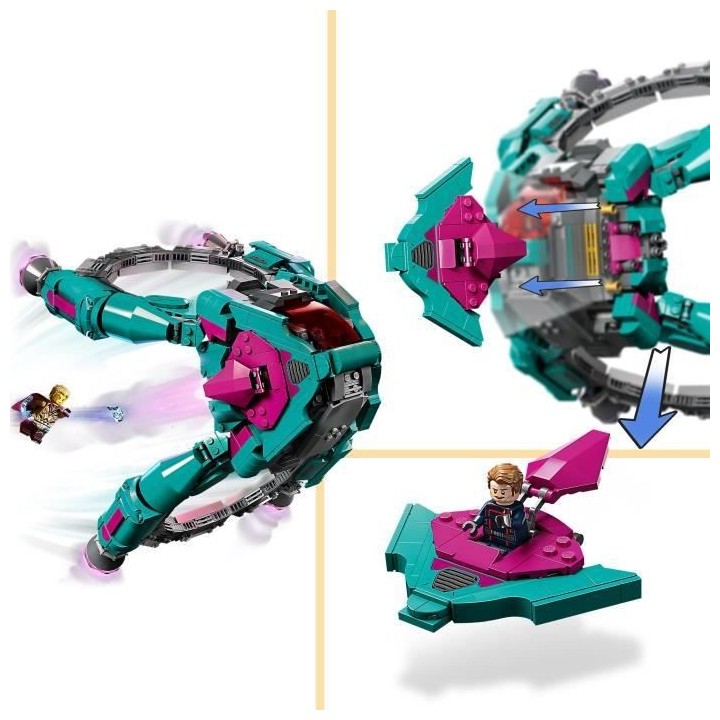 LEGO Marvel 76255 Le Nouveau Vaisseau des Gardiens Volume 3, Jouet Spa