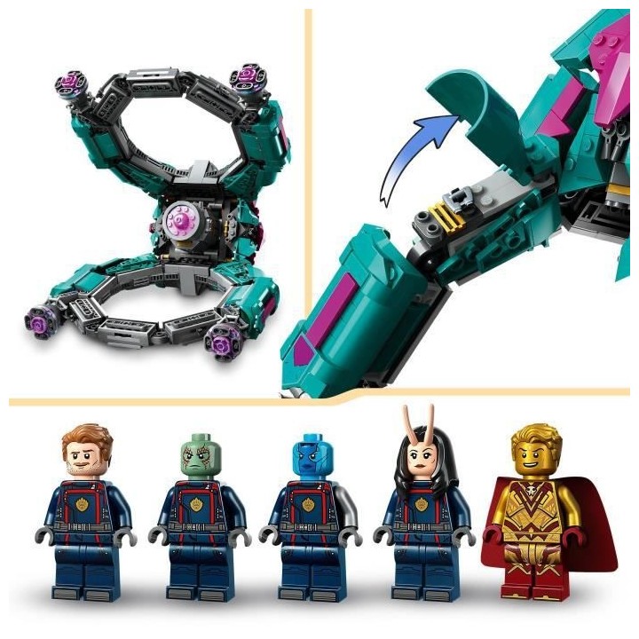 LEGO Marvel 76255 Le Nouveau Vaisseau des Gardiens Volume 3, Jouet Spa