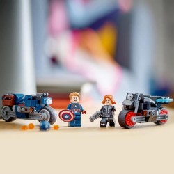 LEGO Marvel 76260 Les Motos de Black Widow et de Captain America, Jouet Avengers L'âge d'Ultron