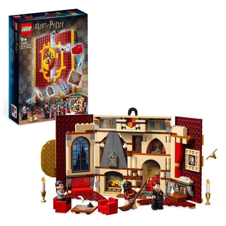LEGO Harry Potter 76409 Le Blason de la Maison Gryffondor, Jouet avec