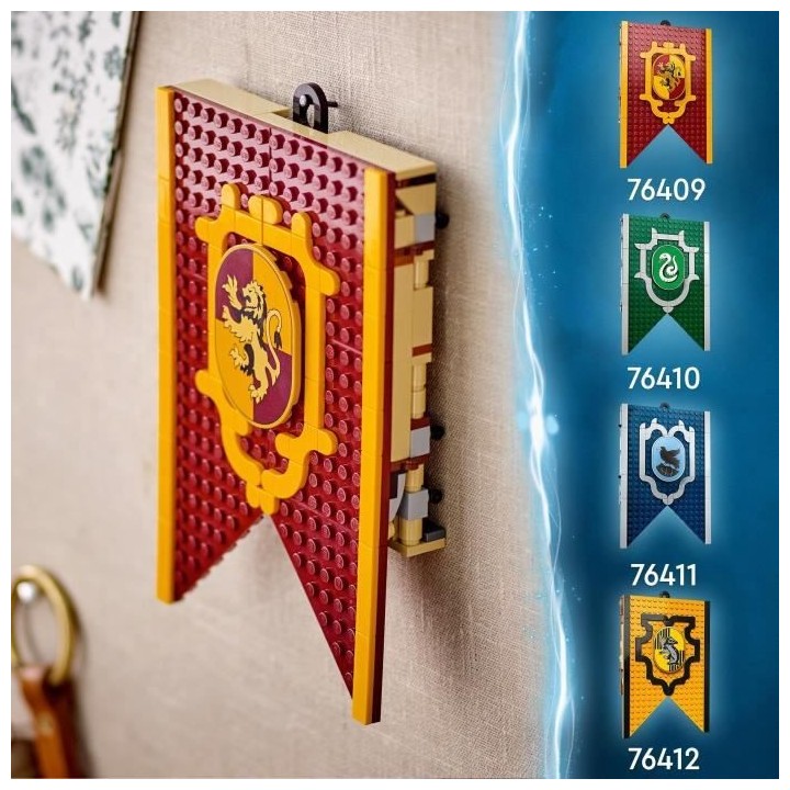 LEGO Harry Potter 76409 Le Blason de la Maison Gryffondor, Jouet avec