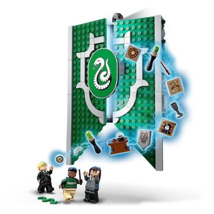 LEGO Harry Potter 76410 Le Blason de la Maison Serpentard, Jouet Chât