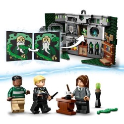 LEGO Harry Potter 76410 Le Blason de la Maison Serpentard, Jouet Château avec Figurine Draco Malfoy