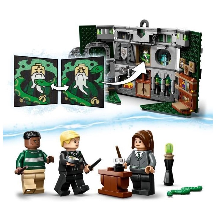 LEGO Harry Potter 76410 Le Blason de la Maison Serpentard, Jouet Chât
