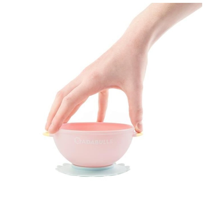 Badabulle Lot de 5 bols antidérapants 330ml et 3 cuilleres souples