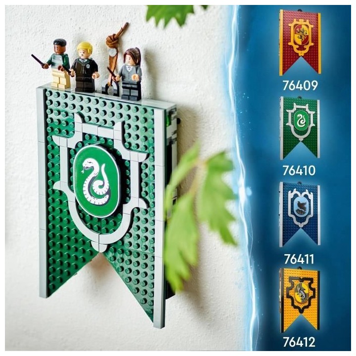 LEGO Harry Potter 76410 Le Blason de la Maison Serpentard, Jouet Chât