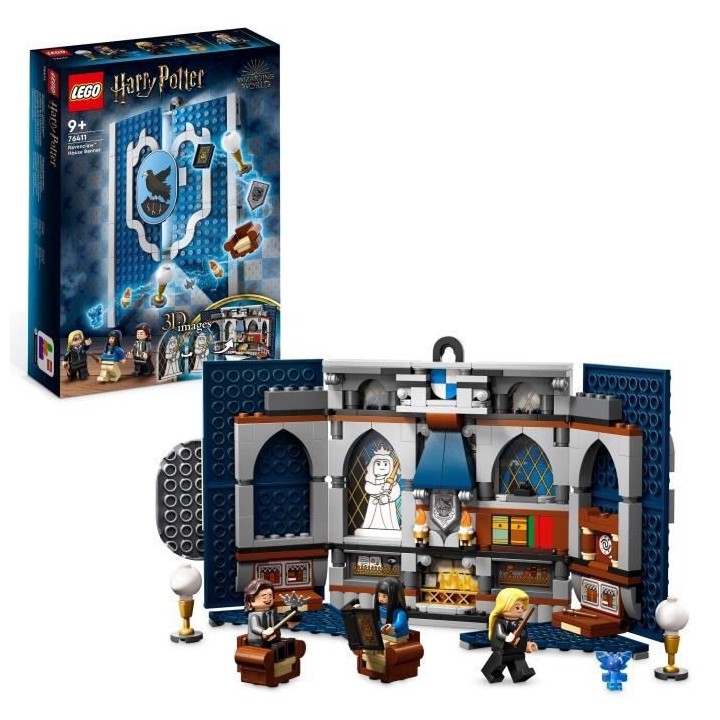 LEGO Harry Potter 76411 Le Blason de la Maison Serdaigle, Jouet avec 3