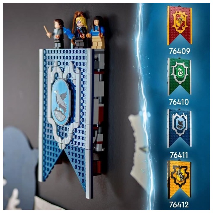LEGO Harry Potter 76411 Le Blason de la Maison Serdaigle, Jouet avec 3