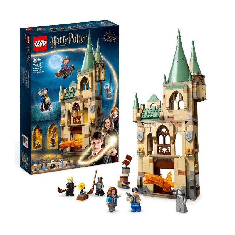 LEGO Harry Potter 76413 Poudlard : la Salle sur Demande, Jouet Château avec Figurine Serpent de Feu