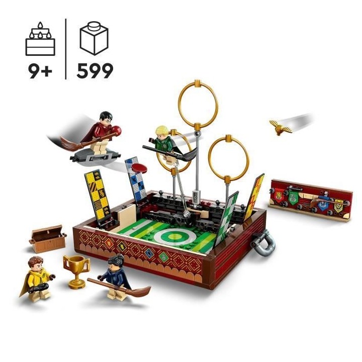LEGO Harry Potter 76416 La Malle de Quidditch, Jouet 1 ou 2 Joueurs, a