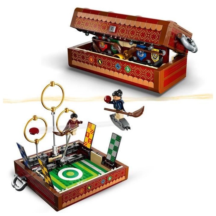LEGO Harry Potter 76416 La Malle de Quidditch, Jouet 1 ou 2 Joueurs, a