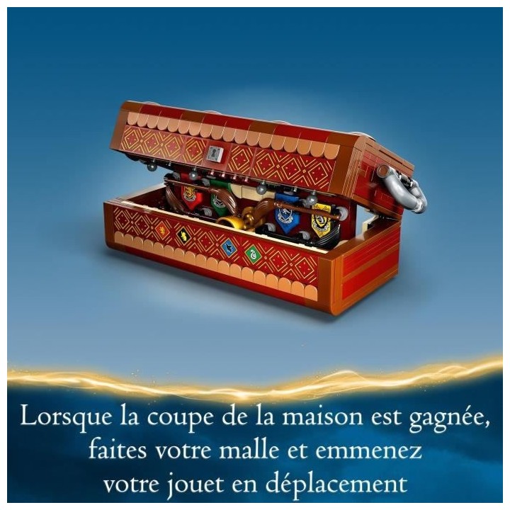 LEGO Harry Potter 76416 La Malle de Quidditch, Jouet 1 ou 2 Joueurs, a