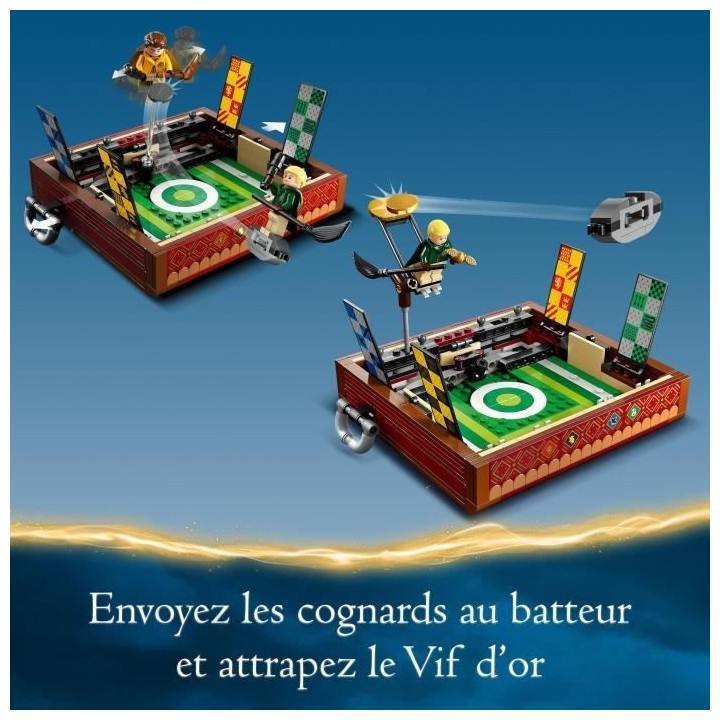 LEGO Harry Potter 76416 La Malle de Quidditch, Jouet 1 ou 2 Joueurs, a