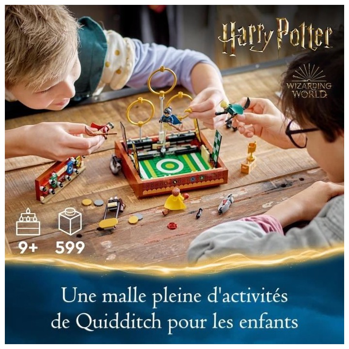 LEGO Harry Potter 76416 La Malle de Quidditch, Jouet 1 ou 2 Joueurs, a