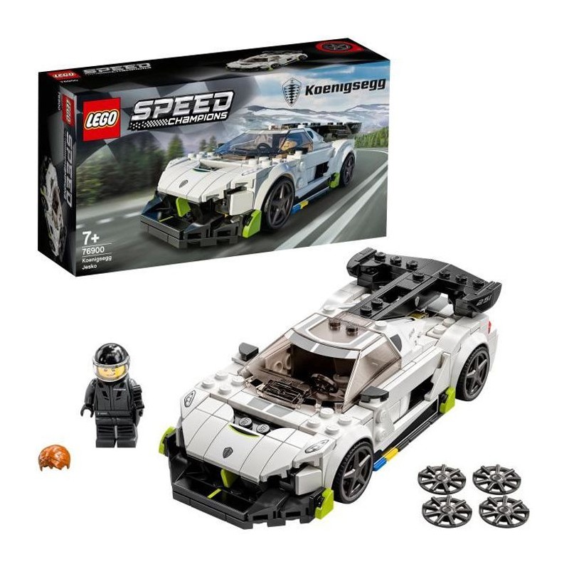 LEGO 76900 Speed Champions Koenigsegg Jesko Jouet voiture de course pour enfants avec mini figurine de pilote en combinaison