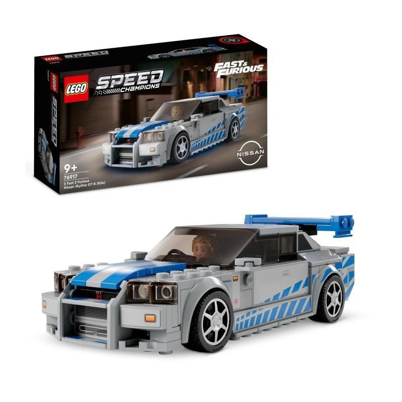 LEGO Speed Champions 76917 Nissan Skyline GT-R (R34) 2 Fast 2 Furious, Maquette de Voiture