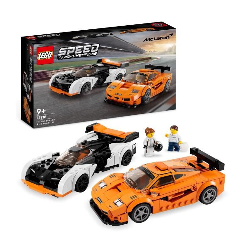 LEGO Speed Champions 76918 McLaren Solus GT et McLaren F1 LM, Jouet de Voiture, Kit de Maquette