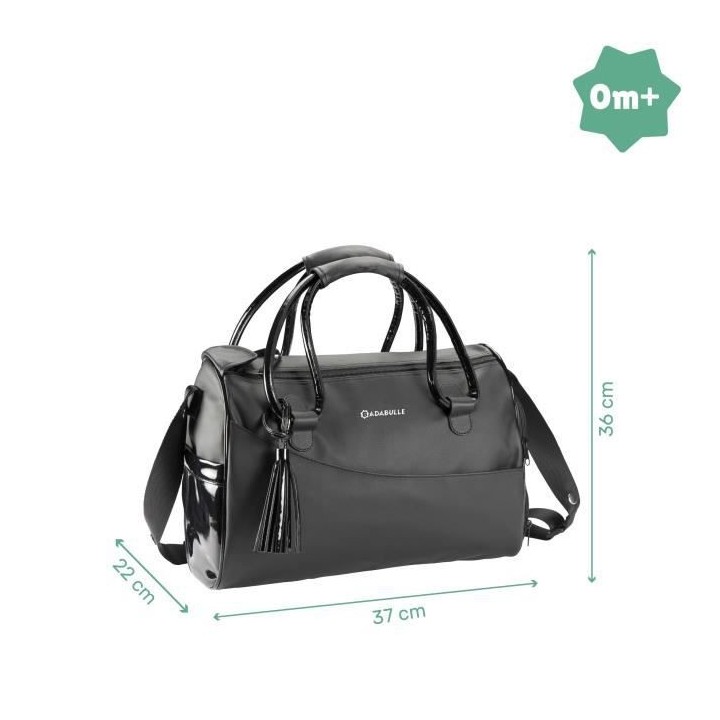 BADABULLE Sac a langer Glossy, Nombreuses poches intérieures et exté