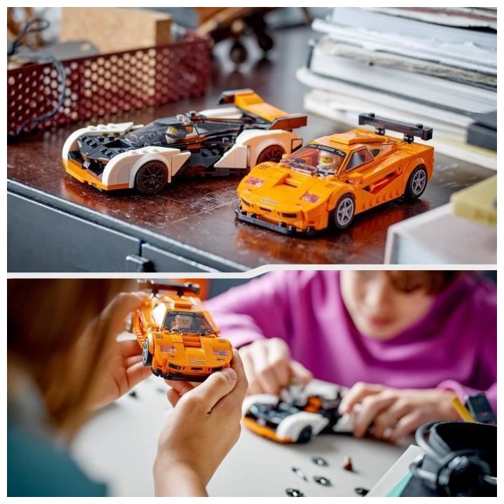 LEGO Speed Champions 76918 McLaren Solus GT et McLaren F1 LM, Jouet de