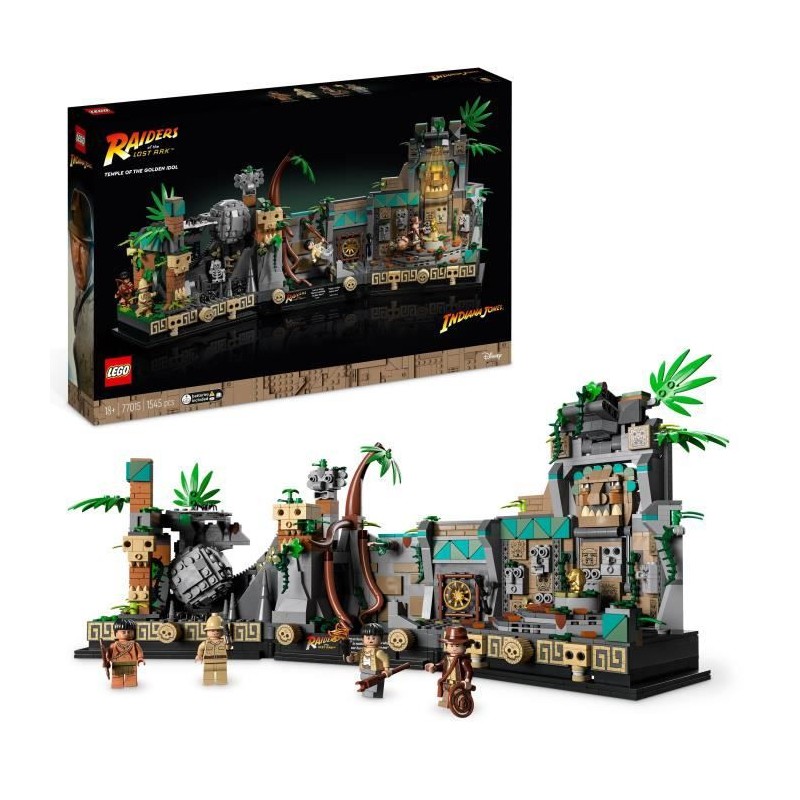 LEGO Indiana Jones 77015 Le Temple de l'Idole en Or, Maquette Adultes, Les Aventuriers de l'Arche Perdue