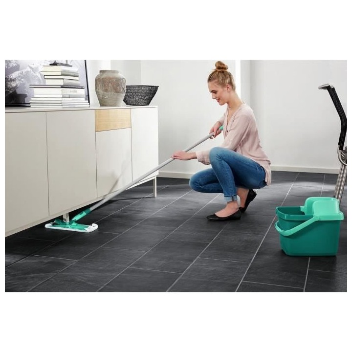 LEIFHEIT 55356 Set Combi Clean M, seau et balai essoreur faciles d'uti