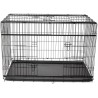 VADIGRAN Cage métallique pliable Premium - 122 x 76 x 84 cm - Noir - Pour chien