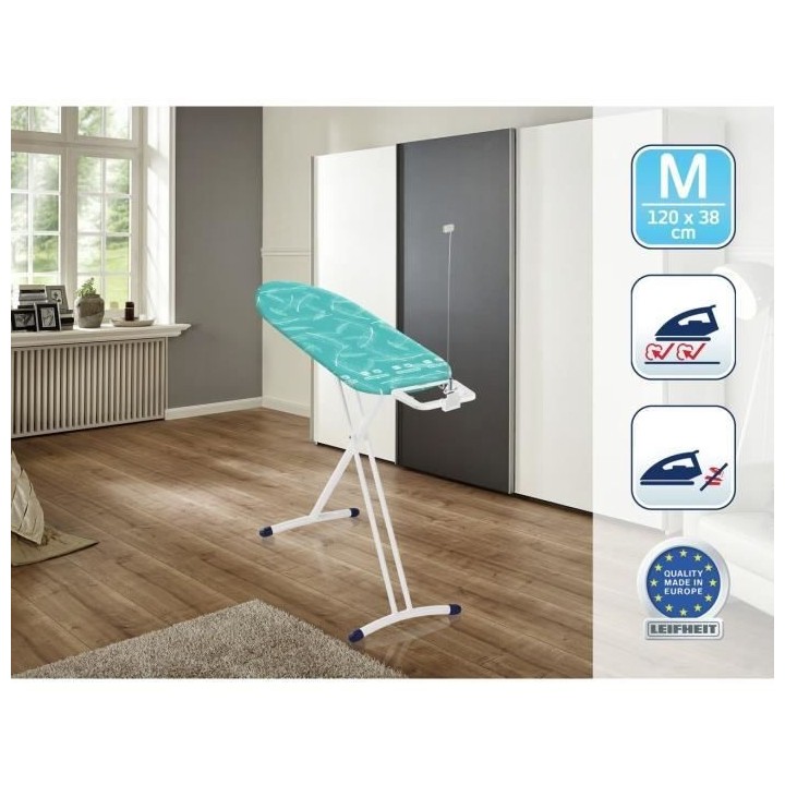 Leifheit 72563 Table a repasser AirBoard Solid M, avec housse Thermo R