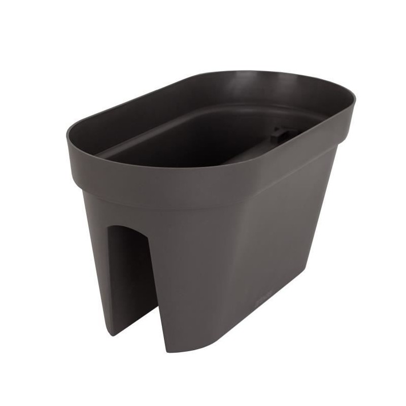 ARTEVASI Jardiniere pour balcon Capri - 30 x 60 x H 30 cm - 26,8 L - Gris anthracite