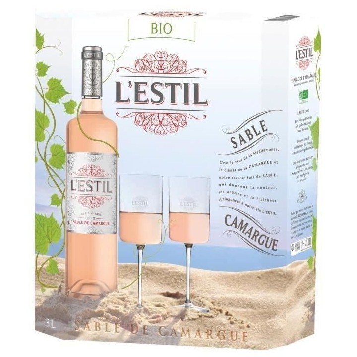 BIB L'ESTIL BIO - IGP Sable de Camargue - Vin rosé de Languedoc-Rouss