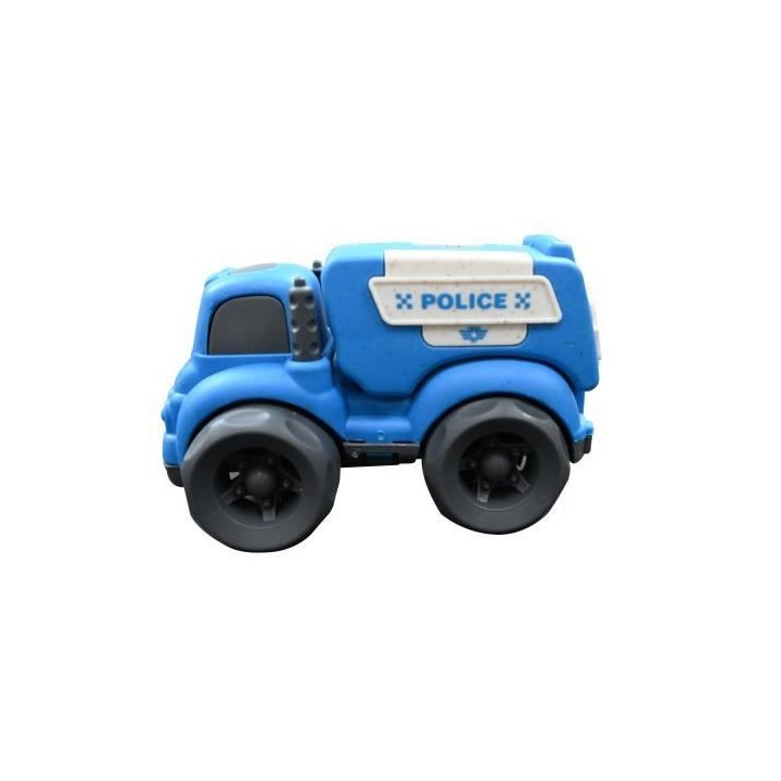 Mini police+camion pompier en fibres de blé, recyclable et biodégrad