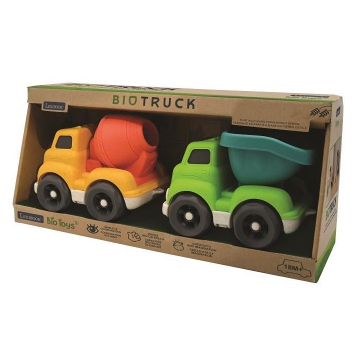 Pack de véhicules de chantiers en fibres de blé, recyclable et biod