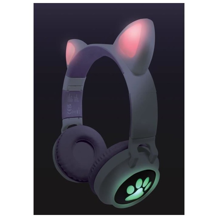 Casque audio 2-en-1 avec oreilles de chat pour écouter votre musique