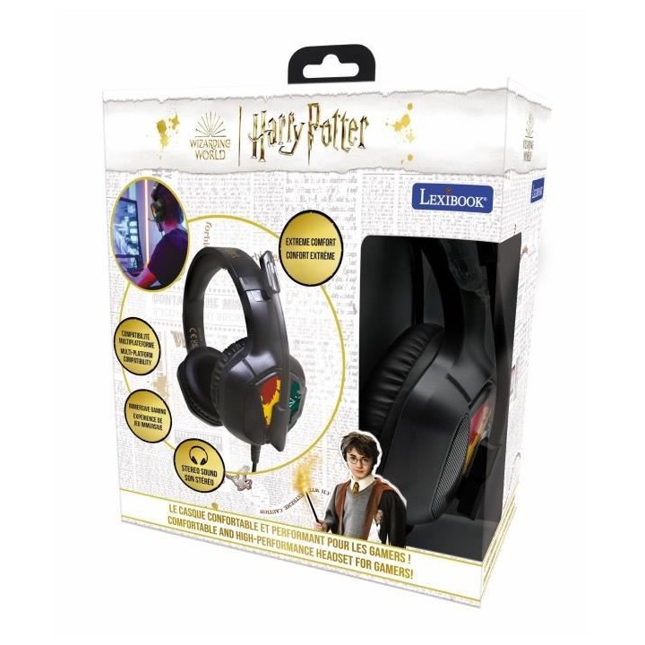 Casque Harry Potter pour une expérience de jeu immersive. Compatibili