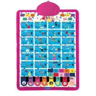 Un poster éducatif parlant bilingue FR/EN, pour apprendre l'alphabet,