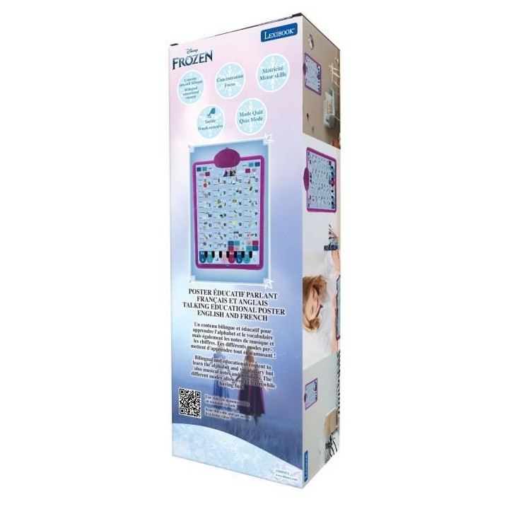 Un poster éducatif parlant bilingue FR/EN, pour apprendre l'alphabet,