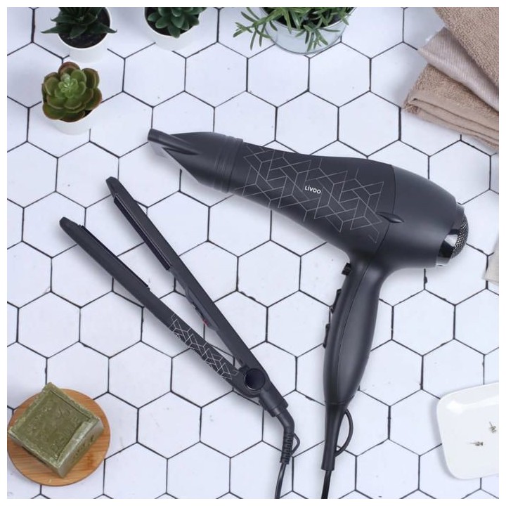 LIVOO DOS170 Coffret coiffure Seche-cheveux et Lisseur - Seche-cheveux