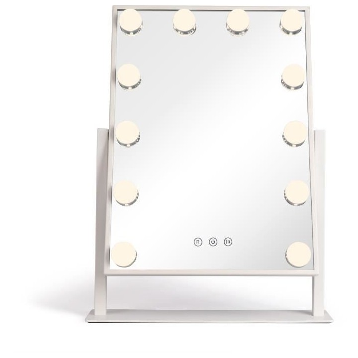 LIVOO DOS182 - Miroir maquillage Hollywood 36 x 47cm - Miroir lumineux