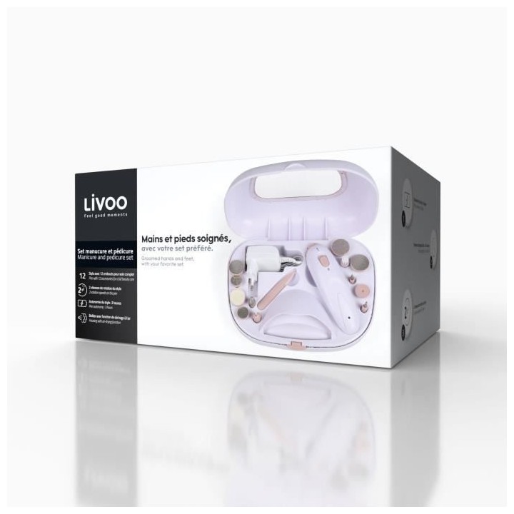 Set manucure et pédicure LIVOO - Vitesses de rotation soufflerie sech