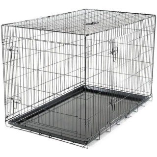 Cage Transport Chien - Vadigran - Pliante - Noir Classique - 122x75x81