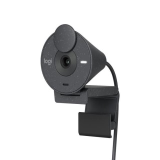 Logitech Brio 300 Webcam Full HD avec confidentialité, micro a réduc